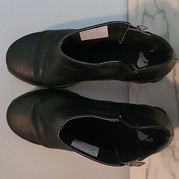 Sorel Joan Of Arctic III Black Leather Zip Boots Chucky Soles 8.5 Waterproof - Picture 12 of 15